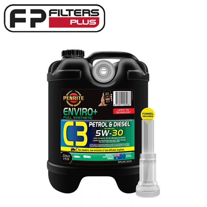 Penrite Enviro+ C3 5W30 20 Litres Perth Full Synthetic EPLUSC3020 Melbourne Sydney